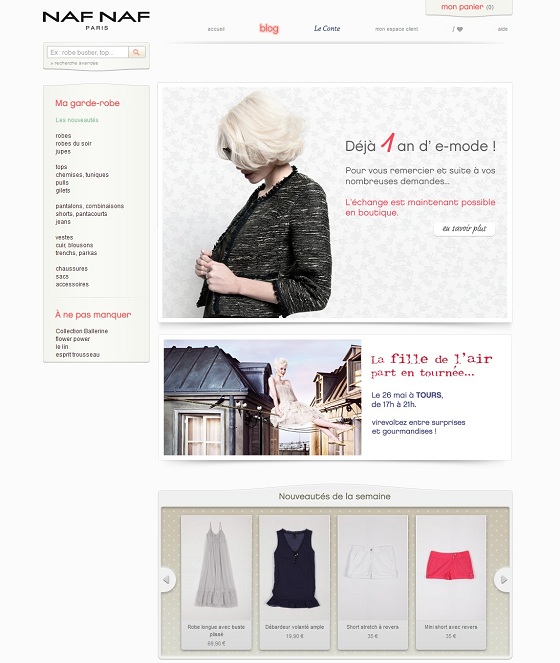 Naf Naf e-commerce Magento 18 grandes marques sous magento : Naf Naf