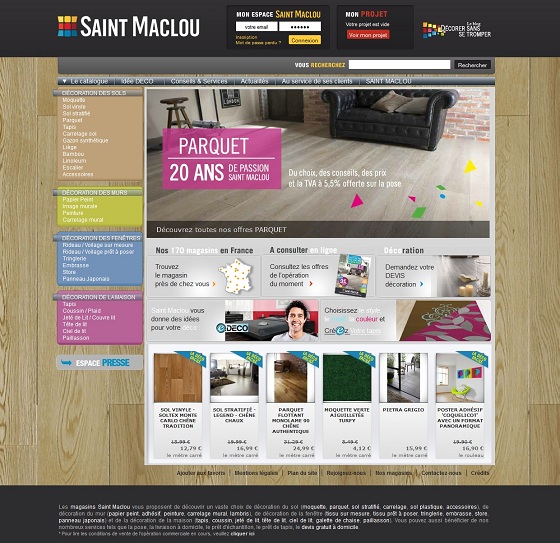 Saint Maclou : Magento, evidemment! 18 grandes marques sous magento : Saint-Maclou