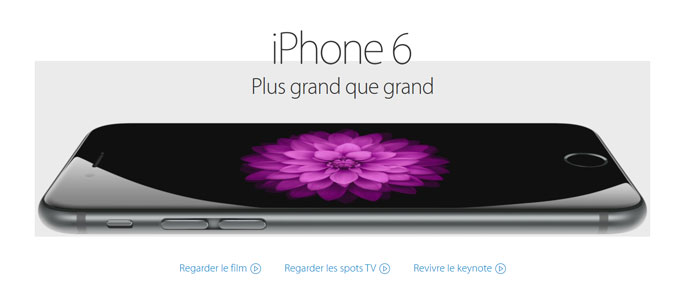 webdesign tendance 2015 iphone6 produit