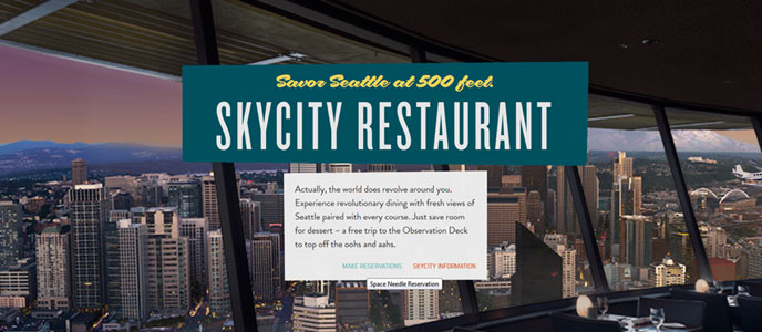 webdesign tendances 2015 - space needle site